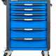 Тележка инструментальная, 6 выдвижных ящиков, с системой защиты от опрокидывания, синяя NORDBERG T6P(B)