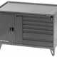 Верстак слесарный двухтумбовый, 7 серых ящиков OPTIMAL NW217 7012/7015