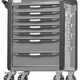 Тележка инструментальная, 7 выдвижных ящиков, с системой защиты от опрокидывания, серая NORDBERG T7P(G)