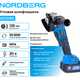 Угловая шлифмашина аккумуляторная (УШМ), диам. диска 125 мм, 20 В, 2 аккумулятора и зарядное устройство NORDBERG NE308K